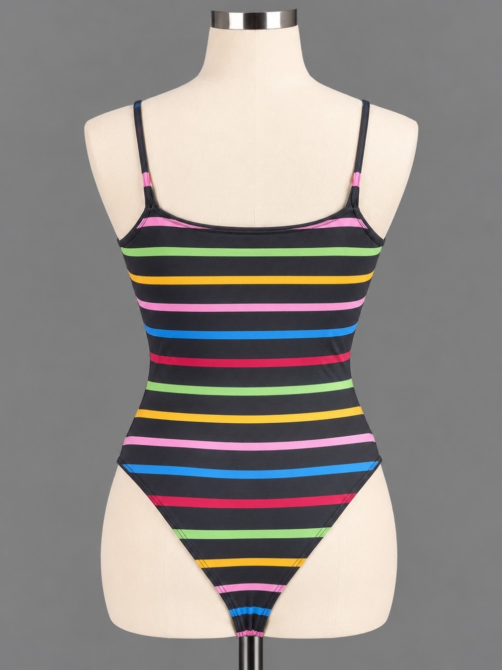 Gaze Multicolor Striped Bodysuit Women’s Size M NWT - Picture 2 of 6